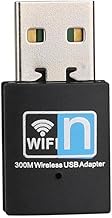 300Mbps USB WiFi Adapter, Wireless LAN Network Card Adapter Stick USB 2.0 Dongle for Desktop Laptop PC Windows 10 8 7 XP MAC OS (Plug-and-Play for Windows10)
