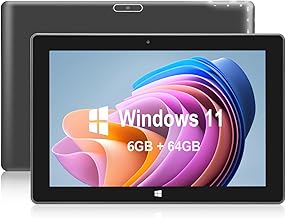 6GB RAM 64GB ROM Windows 11 Tablets Computer,10.1 Inch Windows Tablet Home,Intel Celeron,IPS 1280x800 2.8 GHz, 2MP+5MP Dual Camera