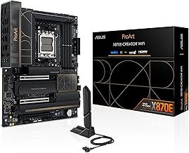 ASUS ProArt X870E-CREATOR WiFi AMD AM5 X870E ATX Motherboard PCIe® 5.0 x16 Slots with Full Support for Next-gen GPUs, 16+2+2 Power Stages, DDR5, Dual USB4®, 10 Gb & 2.5 Gb LAN, WiFi 7, Four M.2 Slots
