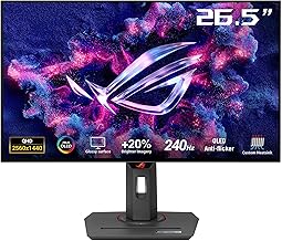 ASUS ROG Strix 27” 1440P OLED Gaming Monitor (XG27AQDMG) - QHD, Glossy OLED, 240Hz, 0.03ms, Custom Heatsink, Anti-flicker,Uniform Brightness, G-SYNC Compatible, 99% DCI-P3, DisplayWidget, 3yr warranty