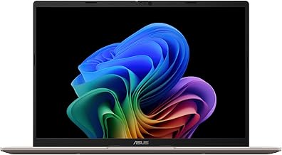 ASUS Vivobook 14 Laptop, Copilot+ PC, 14” WUXGA 60Hz Display, AMD Ryzen AI 7 350 with XDNA NPU, AMD Radeon Graphics, 16GB RAM, 512GB SSD, Platinum Gold, M1407KA-PS74