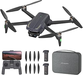 Ameta Drones with Camera for Adults 4k UHD, S20 Pro GPS Drone for Adults Beginners with 50 Mins Long Flight, Brushless Motor, Altitude Hold, Cool Toys Gifts for Men Boys(Under 249G)
