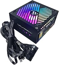 Apevia ATX-PM650W Premier 650W 80+ Gold Certified Active PFC ATX Semi-Modular Gaming Power Supply with 366 RGB Light Modes