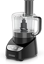 BLACK+DECKER 8-Cup Food Processor, Easy Assembly, Stainless Steel S-Blade, Shred, Slice, Chop, Puree, 450W Motor