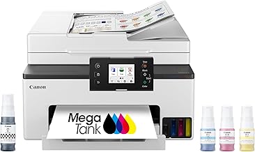 Canon MegaTank MAXIFY GX2020 All-in-One Wireless Color Printer – Print, Copy, Scan with Duplex Printing – Refillable Tank System, Compact Desktop Design – Wireless Print Scan Copy for Home & Office