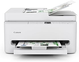 Canon PIXMA TR7120 Wireless Color Inkjet Printer for Duplex Printing, White – Home Printer with Copier/Scanner, Auto Document Feeder, Compact Design, Intuitive Control Panel
