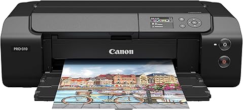 Canon imagePROGRAF Professional 13" PRO-310 Wireless Inkjet Photo Printer with 3.0-Inch Color LCD Monitor, 9 Color Pigment-Based Ink System, Black