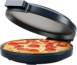 Chefman Everything Maker & Pizza Oven – 1440W Countertop Electric Pizza Maker with 12” Nonstick Cooking Plates, Plus Makes Quesadillas, Omelettes and More, with Indicator Lights and Vertical Storage