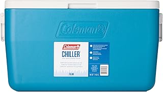 Coleman Chiller 48qt Insulated Portable Cooler with Ice Retention & Heavy-Duty Handles, Made in USA, Great for Camping, Tailgating, Parties, Sports, Concerts & More