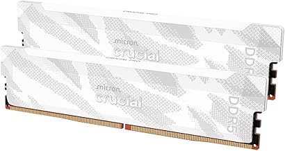 Crucial Pro DDR5 RAM 32GB Kit (2x16GB), 6400MHz CL32, Overclocking Desktop Gaming Memory, Intel XMP 3.0 & AMD Expo Compatible, White - CP2K16G64C32U5W