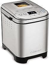 Cuisinart Bread Maker Machine, Stainless Steel Automatic Bread Machine with 12 Menu Options, 3 Loaf Sizes up to 2 Lb., 3 Crust Colors, Removable Nonstick Baking Pan & Kneading Paddle, CBK-110NAS