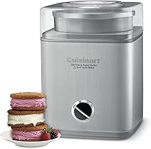 Cuisinart Ice Cream Maker Machine, 2-Quart Ice Cream, Sorbet and Frozen Yogurt Machine, Fully Automatic Double-Insulated Freezer Bowl Makes Frozen Desserts in Under 30 Minutes, ICE30BCP1, Silver