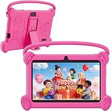 DIGITHINK Kids Tablet 7 inch 3-9 with Protective Case, 4GB (2GB+2GB Expand) RAM 32GB ROM, Toddler Tablets, Andriod Educational Learning Device,Prarent Control, Netflix,YouTube,aiwawa apps (Rose Red)