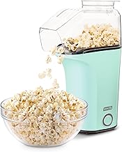 Dash Fresh Pop Popcorn Maker - Oil-Free, Air Popcorn Popper - With Measuring Cup & Recipe Guide - Perfect for Movie Nights - 16 Cups, Aqua