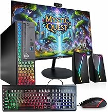 Dell Optiplex 3060 (RGB) Desktop Computer | Hexa Core Intel i5 (3.2) | 16GB DDR4 RAM | 1TB SSD | 24" LCD | Windows 11 Professional | Home or Office PC (Renewed)
