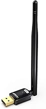 EDUP USB WiFi Adapter for PC, Wireless Network Adapter 150Mbps, High Gain 6dBi Antenna Support Desktop Laptop Compatible with Windows 11/10/ 8.1/7/ XP, Black