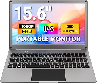 ELECROW 15.6 Inch Portable Monitor with Keyboard, Lapdock 1080P FHD IPS Display with Built-in Battery, USB C External Computer Monitors Compatible with Raspberry Pi, Phone, Mini PC, Mac, Game Console