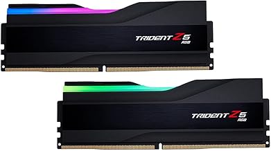 G.SKILL Trident Z5 RGB Series DDR5 RAM (Intel XMP 3.0 & AMD Expo) 64GB (2x32GB) 6000MT/s CL36-36-36-96 1.35V Desktop Computer Memory U-DIMM - Matte Black (F5-6000J3636F32GX2-TZ5RK)
