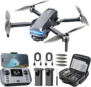 GPS Drones with Camera for Adults 4K, Under 249g, 45 Mins Flight, Brushless Motor, Light, Auto Follow, Tap Fly & Circle Fly, One Key Start, Foldable Drone for Adults Beginners