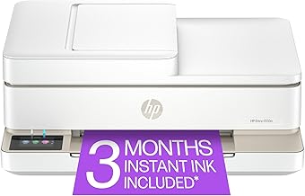 HP Envy 6555e Wireless All-in-One Color Inkjet Printer, Portobello, Print, scan, copy, Duplex printing Best-for-home, 3 month Instant Ink trial included, AI-enabled (714N5A) (Renewed)