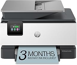 HP OfficeJet Pro 9125e Wireless All-in-One Color Inkjet Printer, Print, scan, copy, fax, ADF, Duplex printing best-for-office, 3 month Instant Ink trial included, AI-enabled (403X0A)
