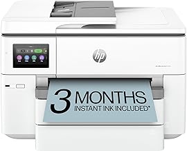 HP OfficeJet Pro 9730e Wide Format Wireless All-in-One Color Inkjet Printer, Print, scan, Copy, ADF, Duplex Printing Best-for-Office, 3 Month Instant Ink Trial Included, AI-Enabled (537P6A)