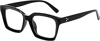 Kursan Classic Non Prescription Clear Lens Black Glasses for Women Men Thick Square Frame Eyeglasses