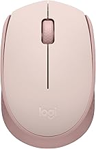 Logitech M170 Wireless Mouse for PC, Mac, Laptop, 2.4 GHz with USB Mini Receiver, Optical Tracking, 12-Months Battery Life, Ambidextrous - Rose