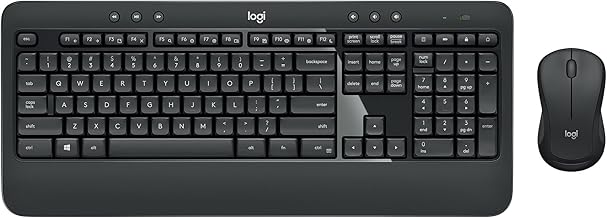 Logitech MK540 Advanced Wireless Keyboard and Mouse Combo for Windows, 2.4 GHz Unifying USB-Receiver, Multimedia Hotkeys, 3-Year Battery Life, for PC, Laptop