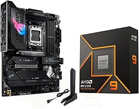 Micro Center AMD Ryzen 9 9950X CPU Processor with ASUS ROG Strix X870E-E Gaming WiFi X870 ATX Motherboard (18+2+2 Power Stages, WiFi 7, 5X M.2, PCIe 5.0, USB4)