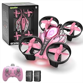 Mini Drone for Kids,Beginners,Adults,RC Small Nano Drones Quadcopter with 2-In-1 Race and Fly Mode,LED Light,Altitude Hold,3D Flip,Circle Fly,2 Batteries,Gift Toy for age 8-12 Boys and Girls Indoor
