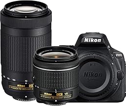 Nikon D5600 24.2MP DSLR Camera with 18-55mm VR and 70-300mm Dual Lens (Black) – (Renewed) (18-55mm VR & 70-300mm 2 Lens Kit)