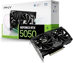 PNY NVIDIA GeForce RTX™ 5050 Dual Fan, Graphics Card (8GB GDDR6, 128-bit, SFF-Ready, PCIe® 5.0, HDMI®/DP 2.1, 2-Slot, NVIDIA Blackwell Architecture, DLSS 4)
