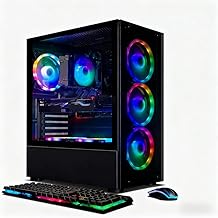 STGAubron Gaming PC Desktop Computer, Intel Core i7-6700 up to 4.0G, GeForce RTX 2060S 8G, 32GB DDR4, 1TB SSD, 600M WiFi, BT 5.0, RGB Fan x6, Windows 11 Home