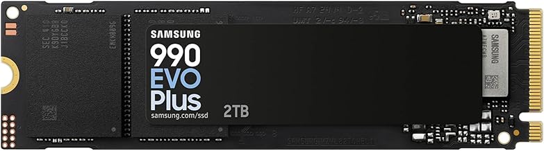Samsung 990 EVO Plus SSD 2TB, PCIe Gen 4x4, Gen 5x2 M.2 2280, Speeds Up-to 7,250 MB/s, Upgrade Storage for PC/Laptops, HMB Technology and Intelligent Turbowrite 2.0, (MZ-V9S2T0B/AM)