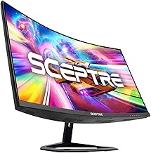 Sceptre New 27-inch Curved Gaming Monitor FreeSync 240Hz Plus DisplayPort HDMI 1ms 99% sRGB Build-in Speakers, R1500 Machine Black 2025 (C275B-FWT240 Series)