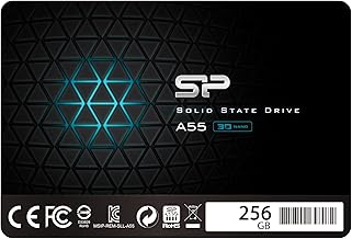 Silicon Power 256GB SSD 3D NAND A55 SLC Cache Performance Boost SATA III 2.5" Internal Solid State Drive SU256GBSS3A55S25AH