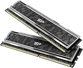 Silicon Power Value Gaming DDR4 RAM 32GB (2x16GB) 3200MHz (PC4 25600) 288-pin CL16 1.35V UDIMM Desktop Memory Module with Heatsink Grey SU032GXLZU320BDAJ7
