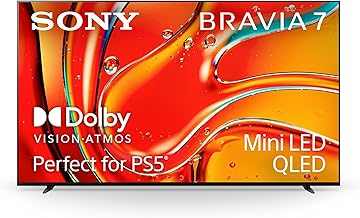 Sony 85 Inch Mini LED QLED 4K Ultra HD TV BRAVIA 7 Smart Google TV with Dolby Vision HDR and Exclusive Features for PlayStation®5 (K-85XR70)