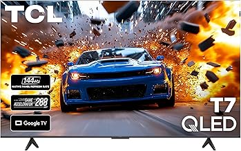 TCL 65 Inch Class T7 Series | 4K QLED HDR | 65T7, 2025 Model | 120HZ-144HZ High Brightness Smart Google TV Dolby Atmos Audio | Voice Remote Alexa Gaming Streaming Television