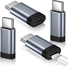 Temdan 4 Pack Lightning to USB C Adapter for iPhone 15/16/17 Pro/17 Pro Max,for iPhone 17/16 Charger,17/16 Accessories,Fast Charging & Data Transfer,USB C Charger Connector Cable,Not for Audio/OTG