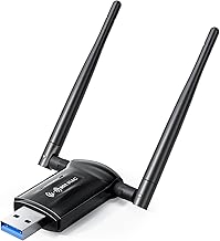 USB WiFi Adapter for Desktop PC - 1300Mbps Wi-Fi 5G 2.4G USB 3.0 Wireless Adapter with WiFi Antenna for Win11/10/7 WiFi Dongle for Desktop PC Laptop Internet Network Wi-Fi Card