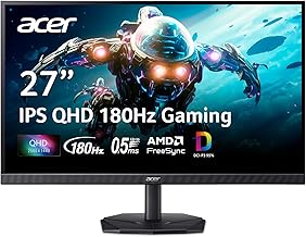 acer Nitro 27 Inch QHD 2560 x 1440 IPS Gaming Monitor | AMD FreeSync | Up to 180Hz Refresh | Up to 0.5ms | DCI-P3 95% | HDR 10 Support | One Display Port 1.2 & Two HDMI 2.0 | KG271U N3bmiipx