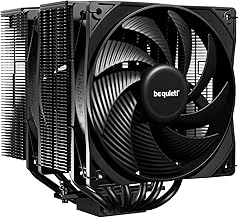 be quiet! Pure Rock Pro 3 Black CPU Air Cooler | 6 High Performance 6mm Heat Pipes with HDT Technology | 120mm Quiet PWM Fan | AMD:AM4 AM5/Intel LGA 1700/1150/1151/1200 | Black | BK042